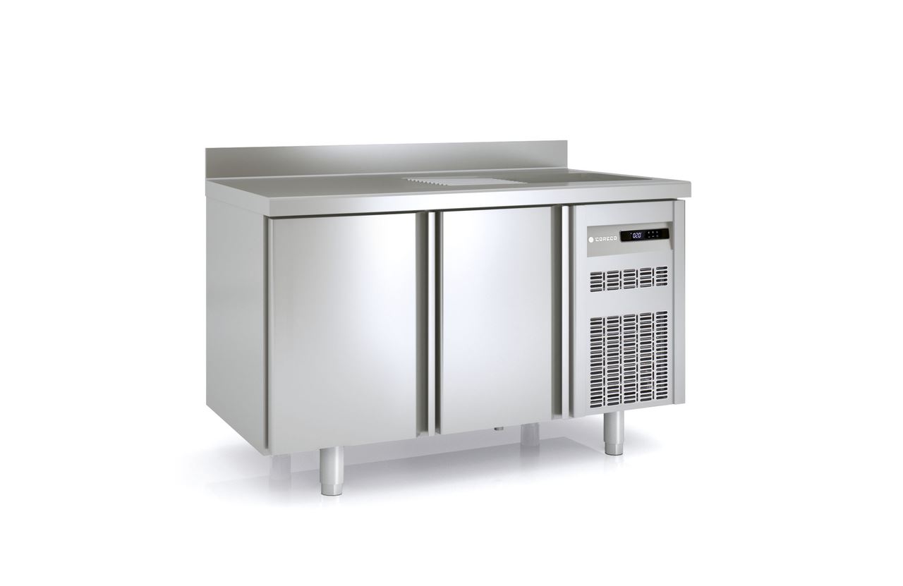 Tour gastro avec évier positif 2 portes pleines 265L - Coreco - MRGF-150