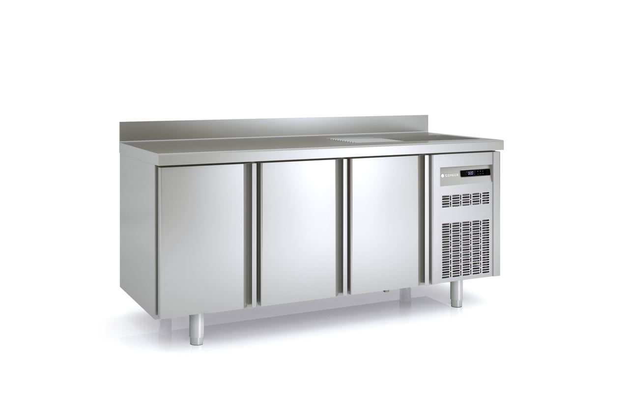 Tour gastro avec évier positif 3 portes pleines 450L - Coreco - MRGF-200