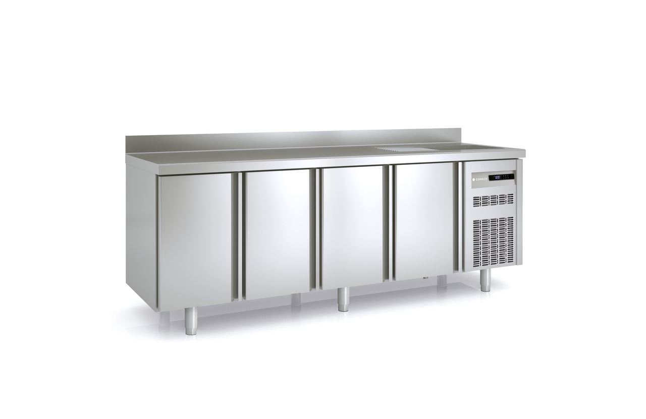 Tour gastro avec évier positif 4 portes pleines 635L - Coreco - MRGF-250