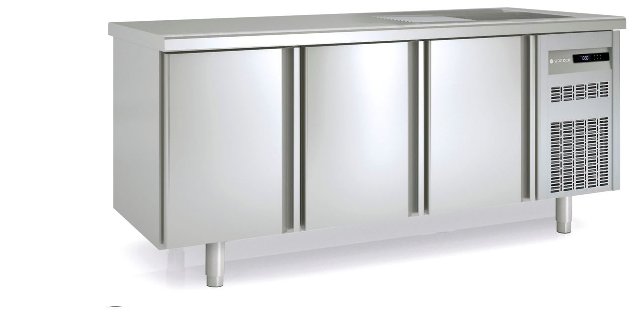 Tour gastro positif traversant 3+3 portes et évier 450L - Coreco - MFCGF-200