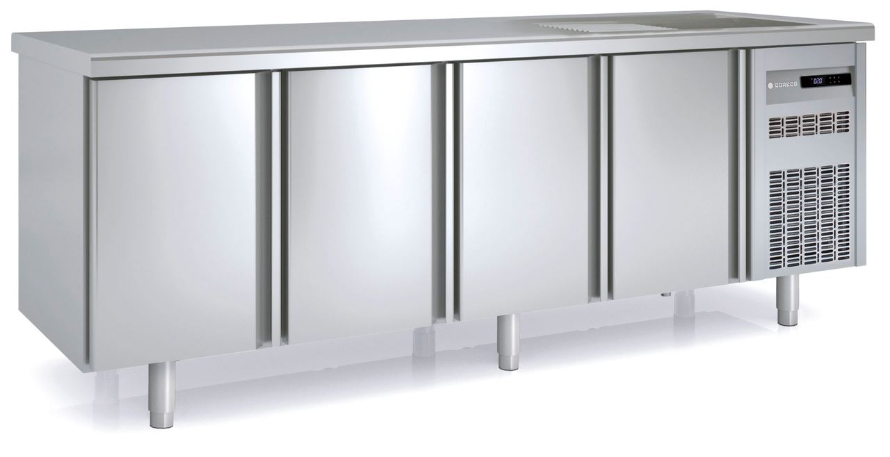 Tour gastro positif traversant 4+4 portes et évier 635L - Coreco - MFCGF-250