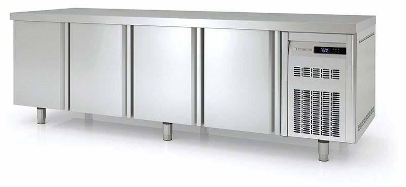 Table pâtissier positif 4 portes pleines 815L - Coreco - MRP-250