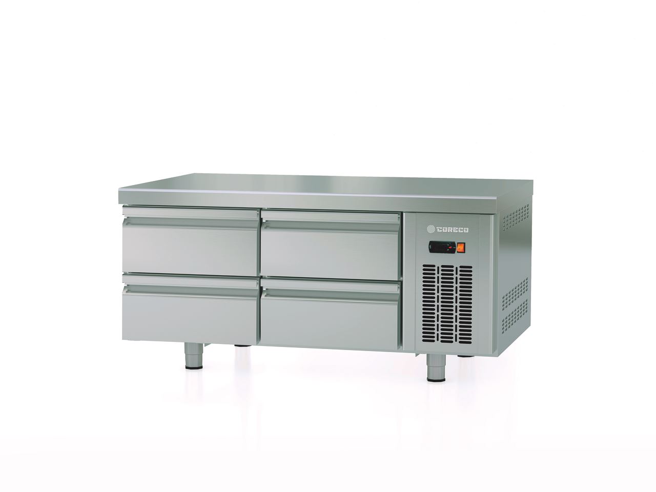 Table réfrigérée soubassement GN1/1 H.600 4 bacs - Coreco - MFB-120-CC