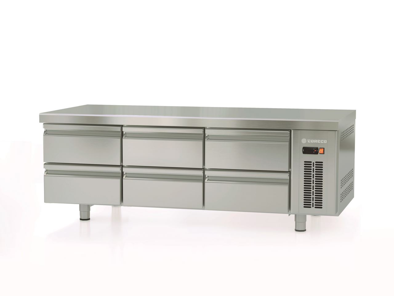 Table réfrigérée soubassement GN1/1 H.600 6 bacs - Coreco - MFB-160-CC