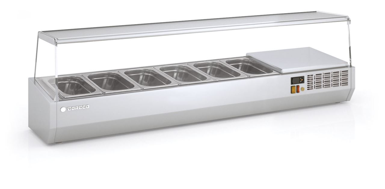 Vitrinette 6 bacs pare-haleine GN 1/4 - Coreco - EI-150-1/4