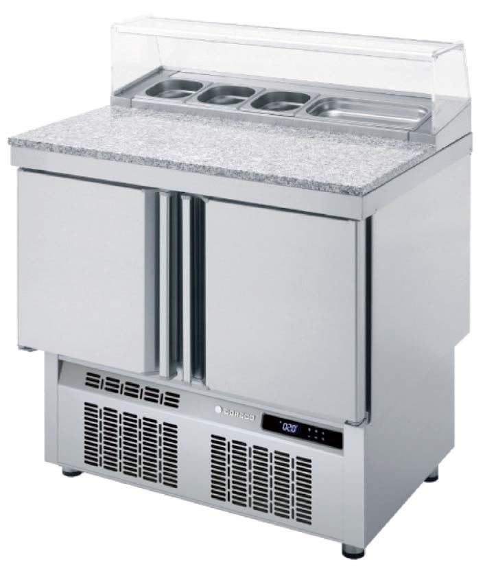 Saladette positive 2 portes granit 200L - Coreco - MFP-100