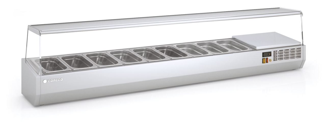 Vitrinette 9 bacs pare-haleine GN 1/4 - Coreco - EI-200-1/4