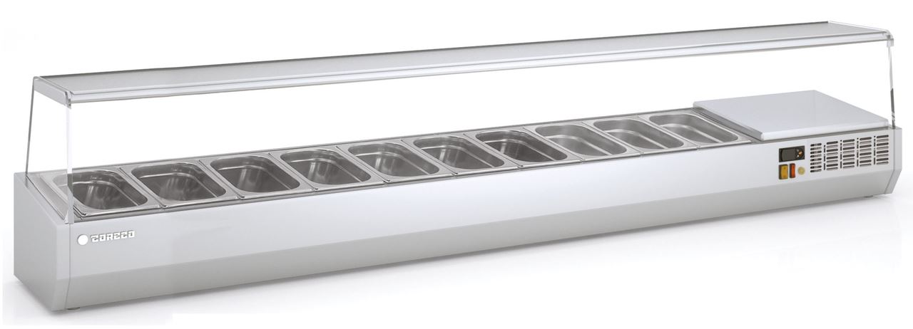 Vitrinette 10 bacs pare-haleine GN 1/4 - Coreco - EI-225-1/4