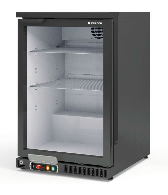 Arrière de bar positif 1 porte vitrée battante acier ERH-150-L Coreco