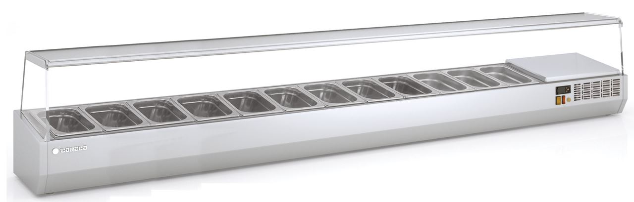 Vitrinette 12 bacs pare-haleine GN 1/4 - Coreco - EI-250-1/4