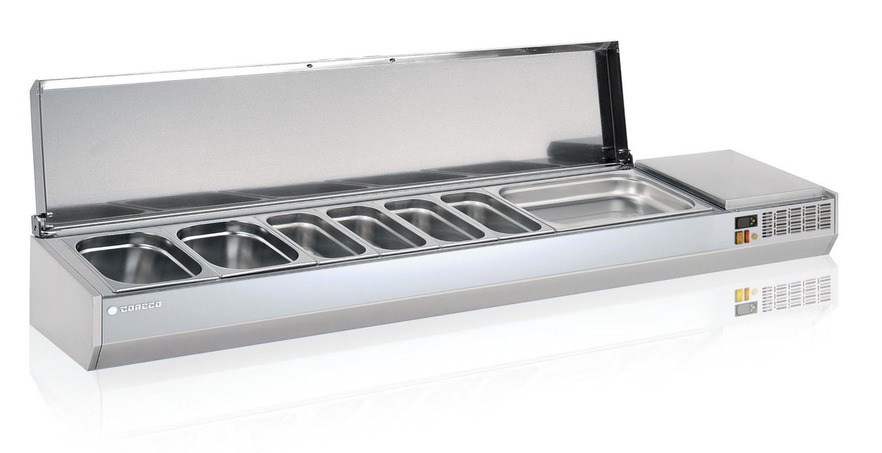 Vitrinette 10 bacs inox GN 1/3 - Coreco - EI-225-T-1/3