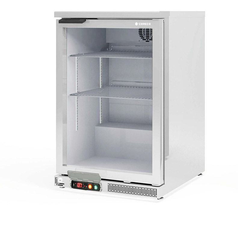 Arrière de bar positif 1 porte vitrée battante inox ERH-150-LI Coreco