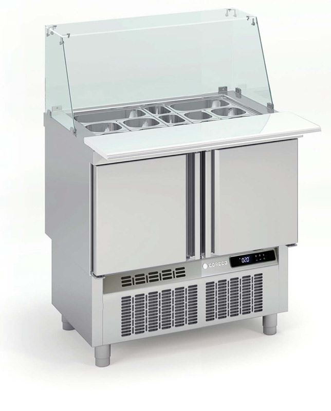 Table de préparation positive 2 portes - Coreco - 200L MFK-100