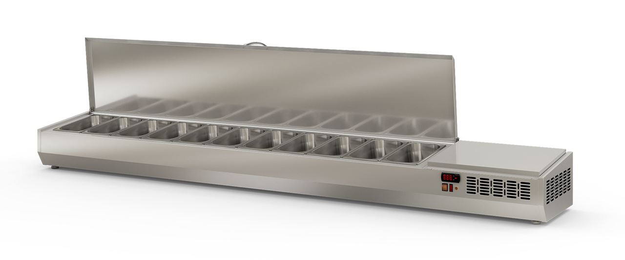 Vitrinette 11 bacs inox GN 1/3 - Coreco - EI-250-T-1/3