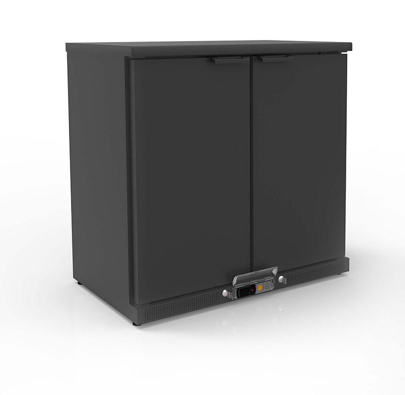 Arrière de bar positif 2 portes pleines battantes acier NRH-250-L Coreco