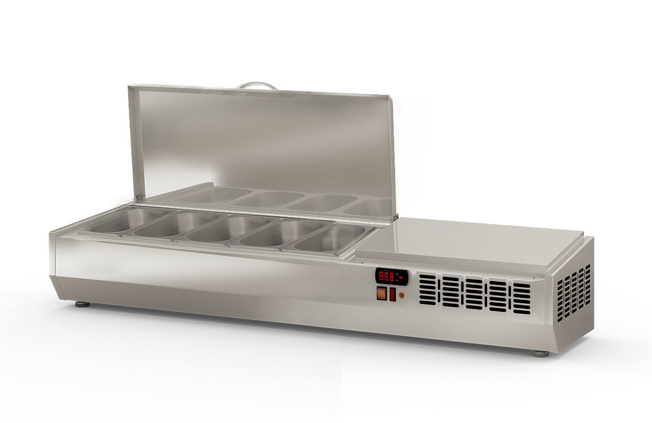 Vitrinette 5 bacs inox GN 1/4 - Coreco - EI-135-T-1/4