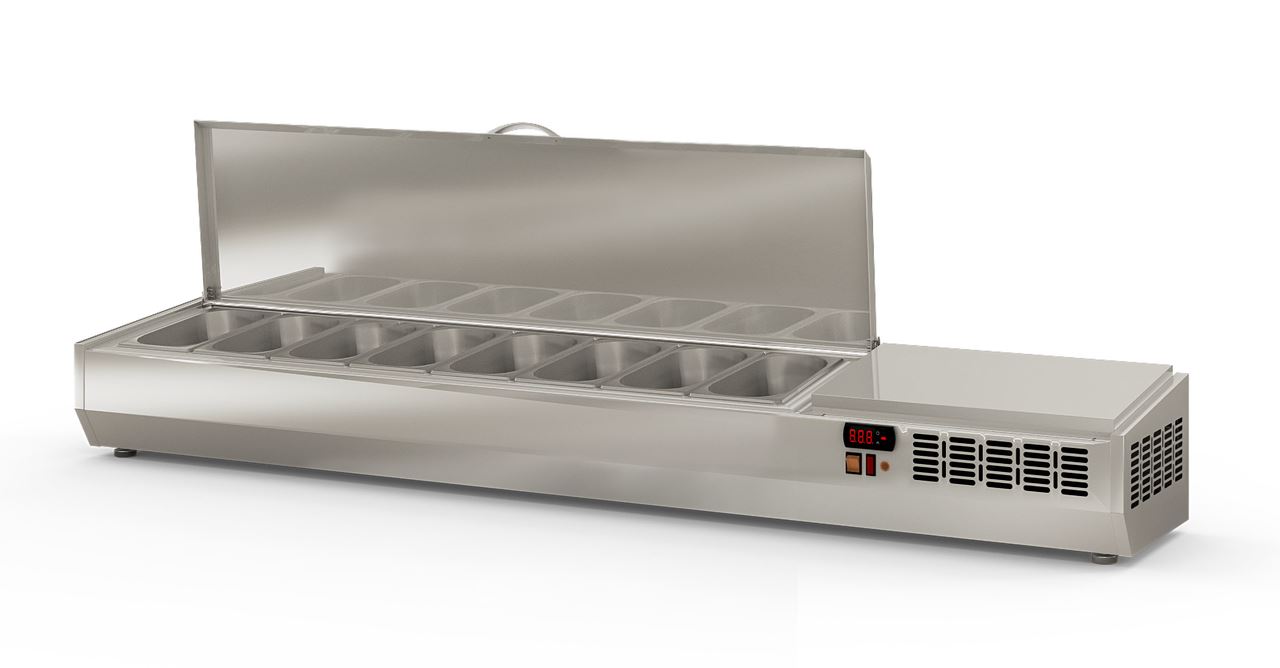 Vitrinette 8 bacs inox GN 1/4 - Coreco - EI-180-T-1/4