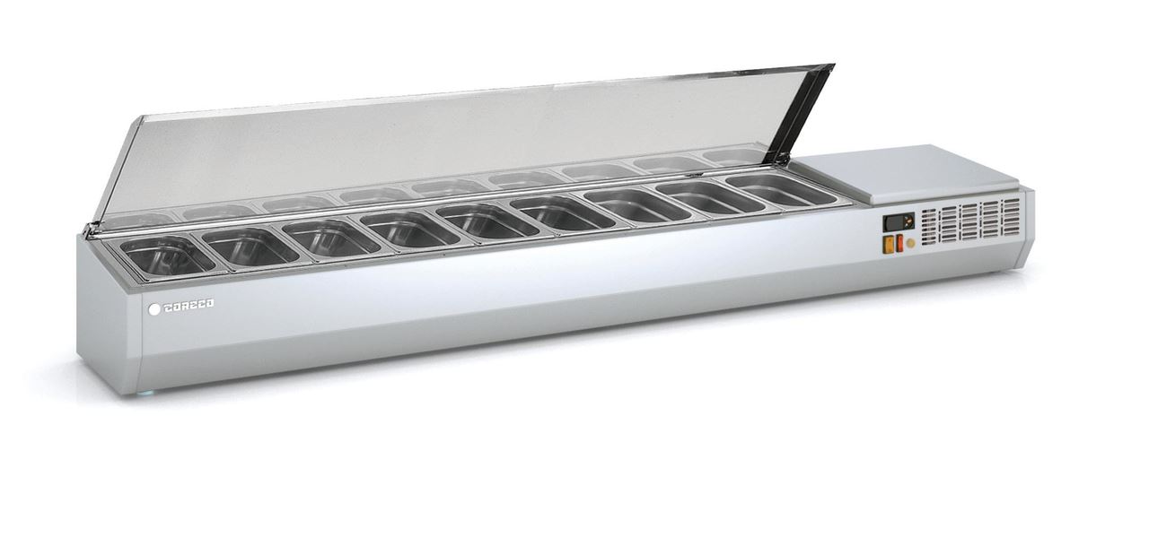 Vitrinette 9 bacs inox GN 1/4 - Coreco - EI-200-T-1/4