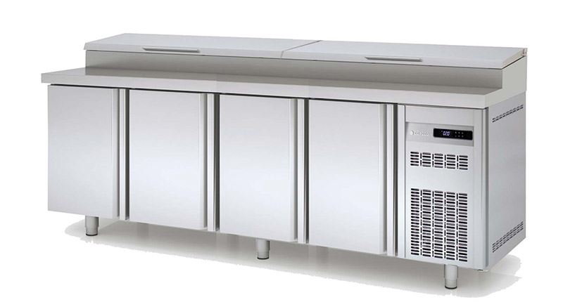 Table de préparation positive 4 portes 13 bacs - Coreco - 635L MFEI70-225