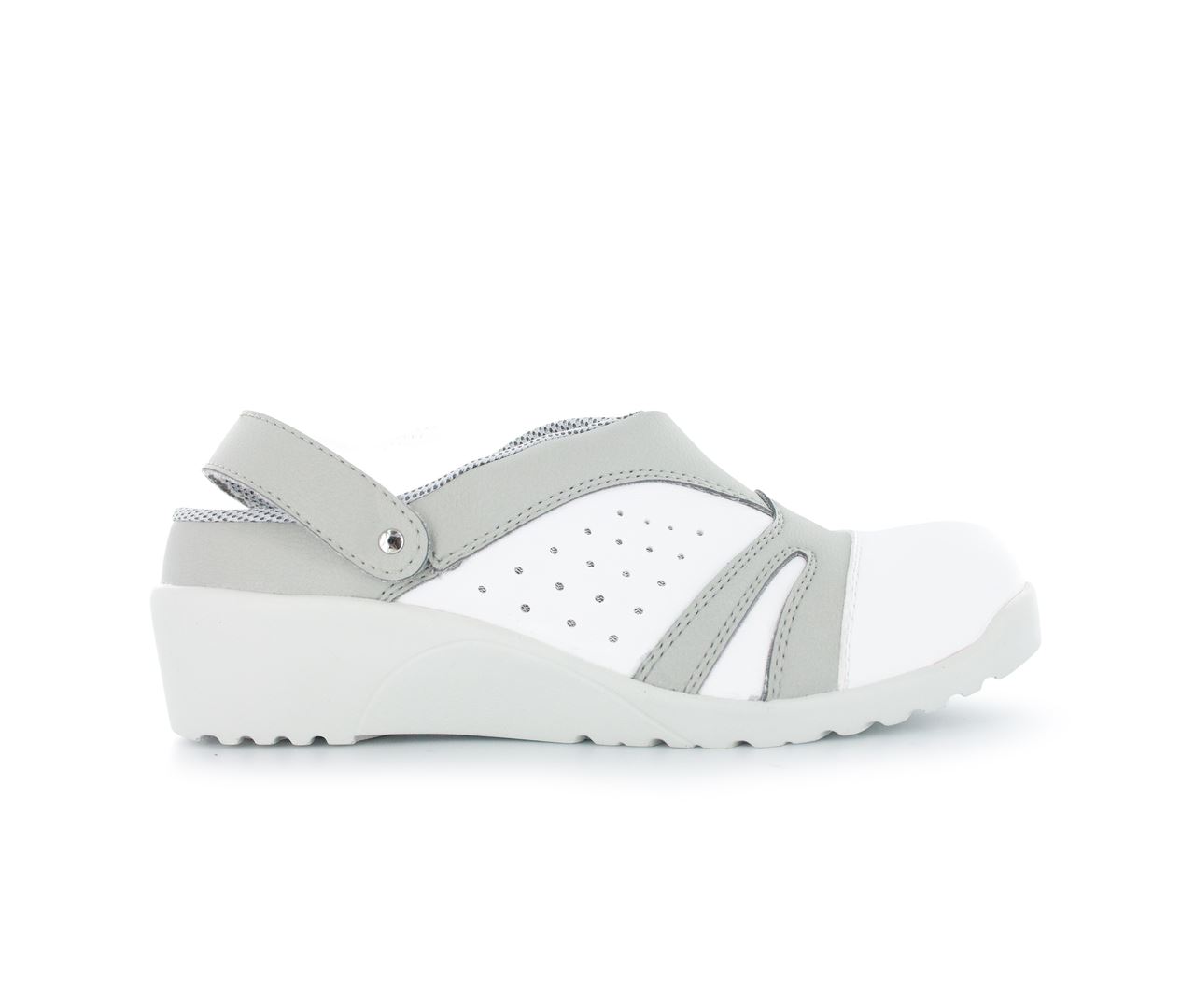 Sabot de sécurité perforé blanc/gris Flavie T.39 - Nord'Ways - FLA000139000B/GR