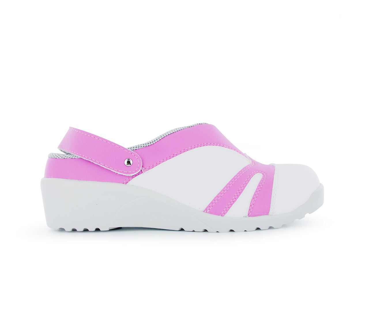 Sabot de travail blanc/rose Flora T.39 - Nord'Ways - FLO000139000B/RO