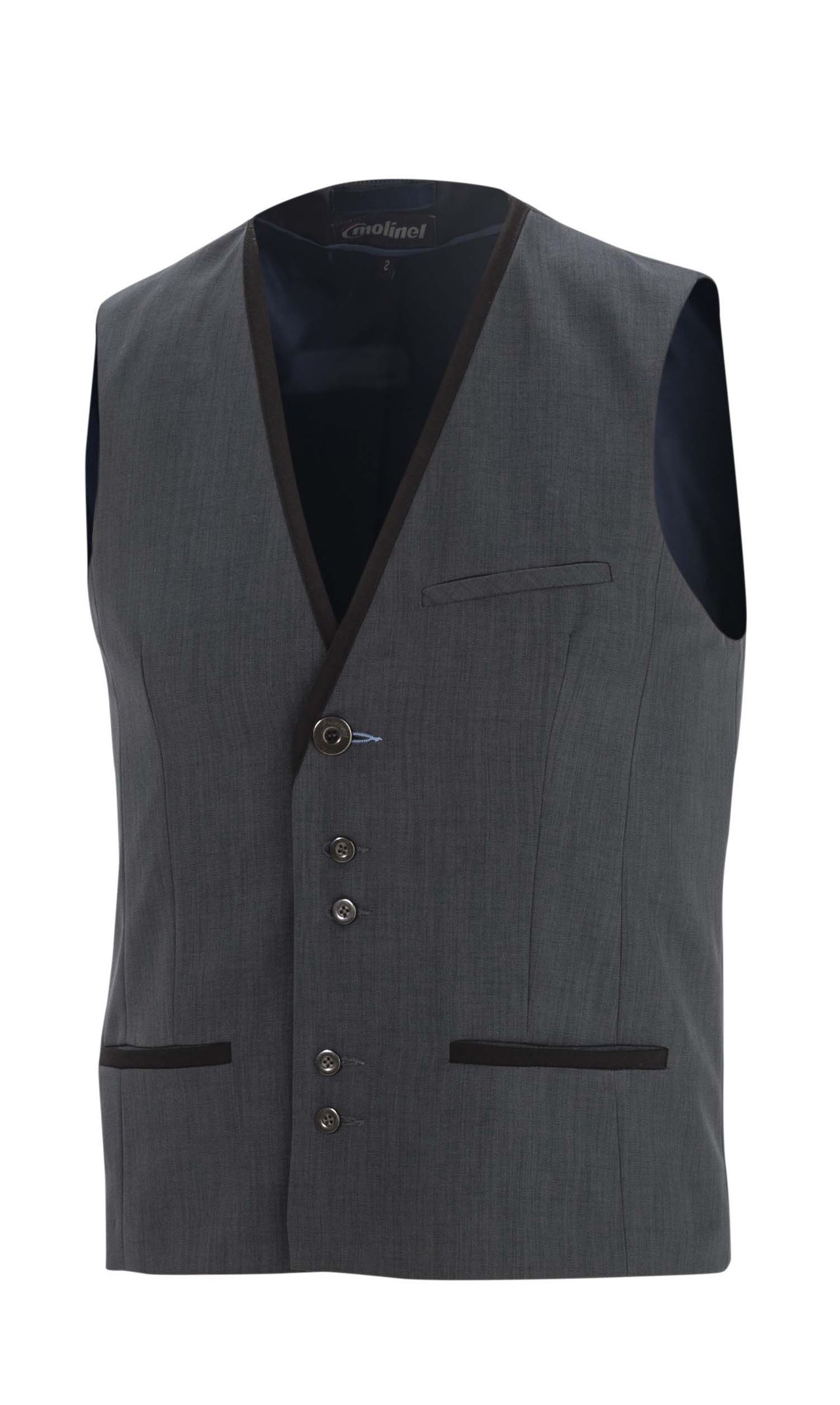Gilet de service homme Fit'n Blue gris T.7 - Molinel - 2063795026