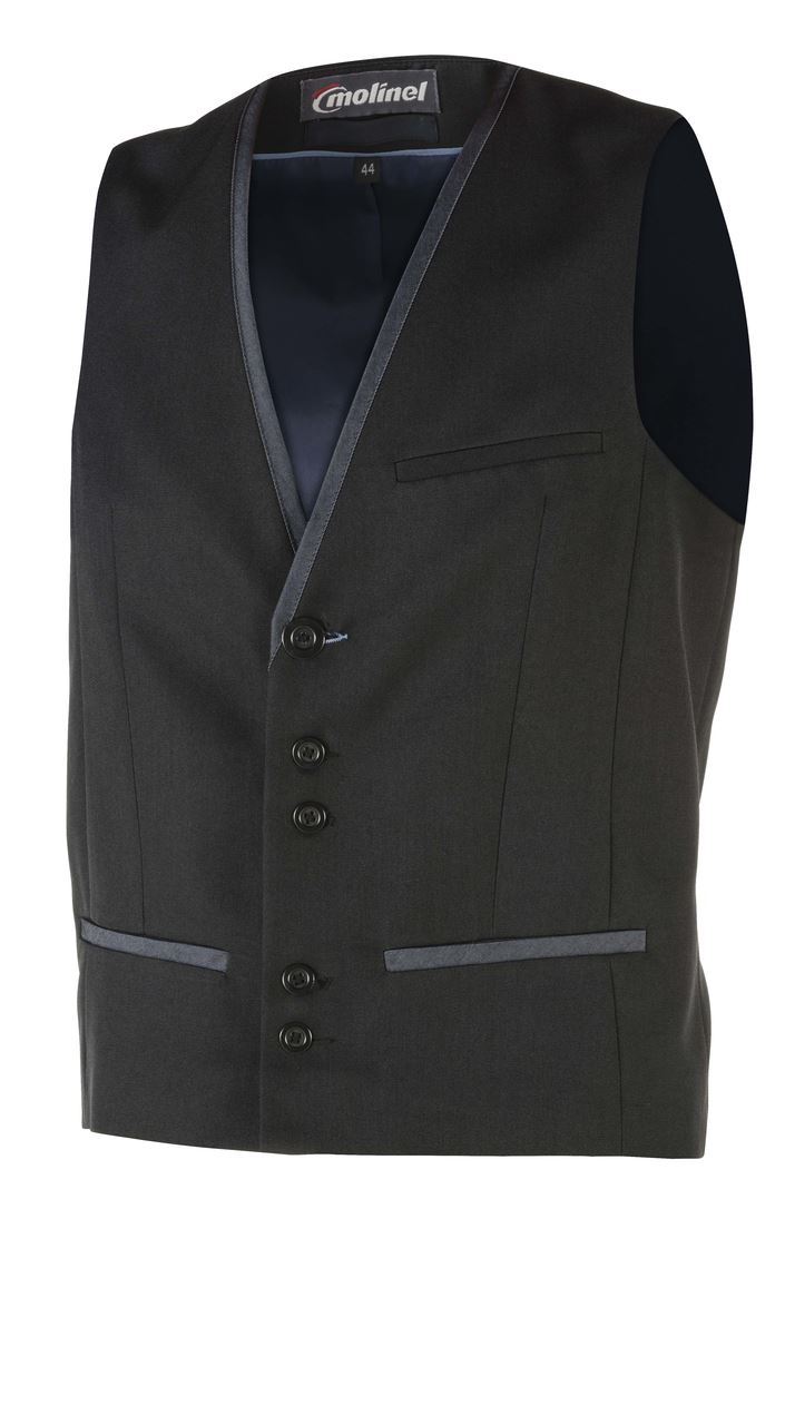 Gilet de service homme Fit'n Blue noir T.1 - Molinel - 2063795279