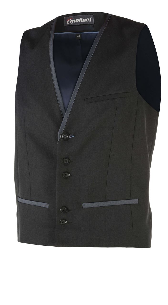 Gilet de service homme Fit'n Blue noir T.4 - Molinel - 2063795279