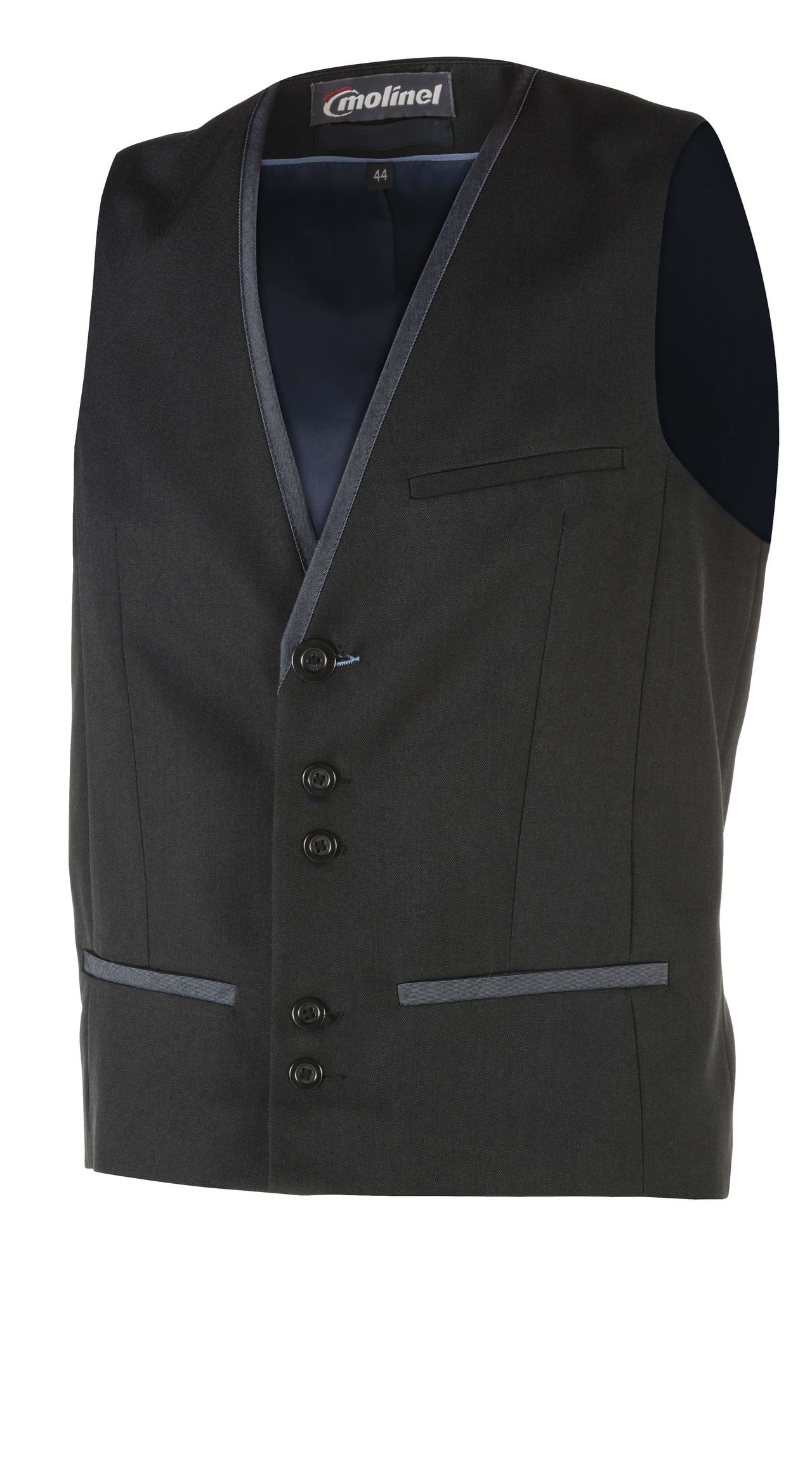 Gilet de service homme Fit'n Blue noir T.6 - Molinel - 2063795279