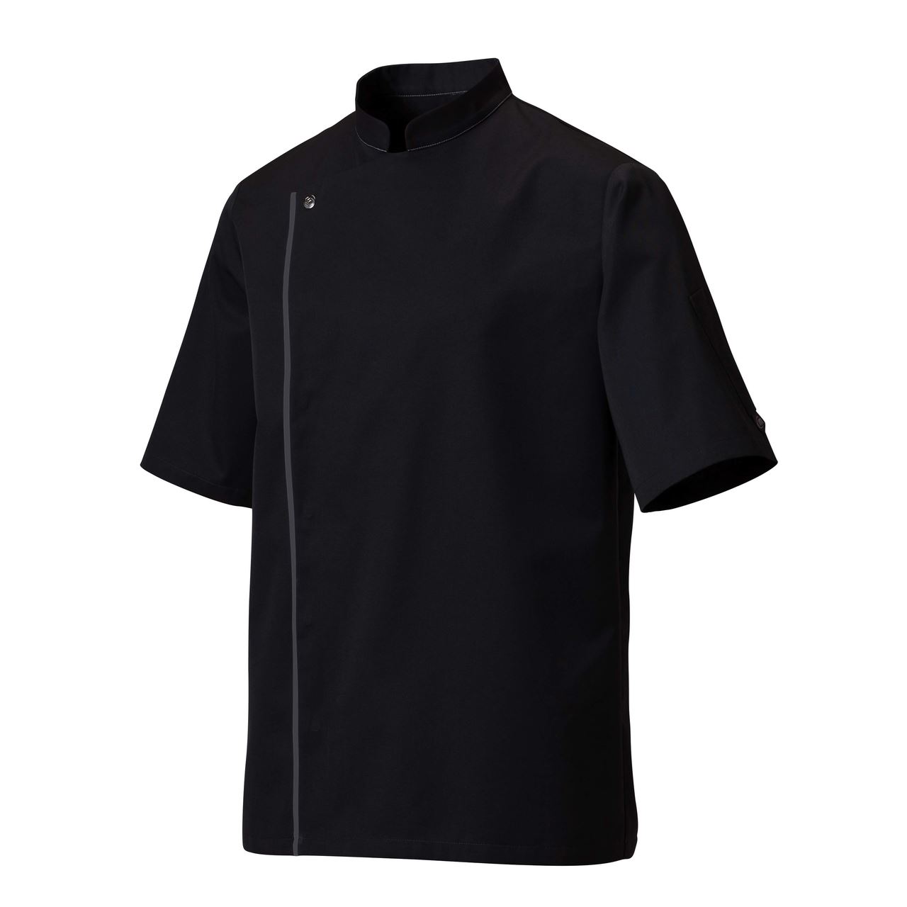 Veste de cuisine manches courtes homme Anaba noir gris T.00 - Molinel - 29853281279