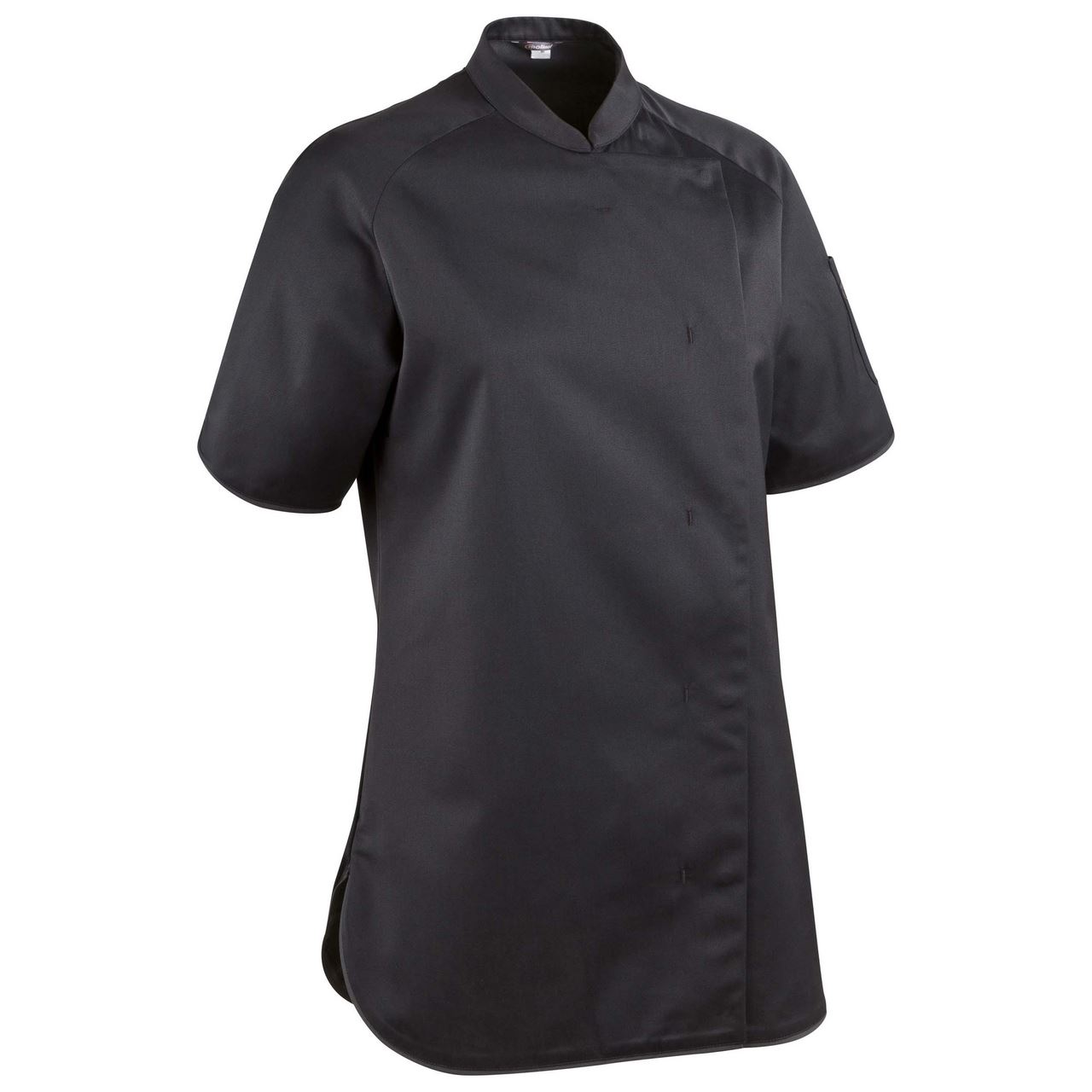 Veste de cuisine manches courtes femme Kohana noir charcoal T.6 - Molinel - 29892481044