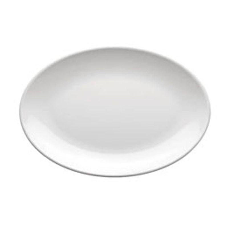Assiette plate ovale mélamine blanc 46 x 32 cm x 12 Garcia de Pou - 193.33