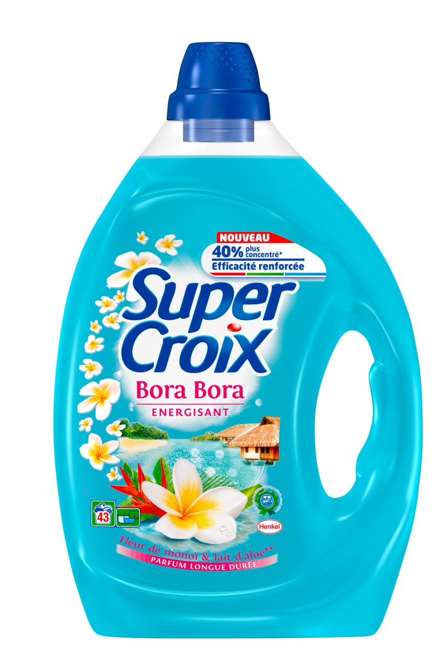 Lessive liquide Bora Bora fleur de monoï et lait d'aloe 2.15L Super Croix