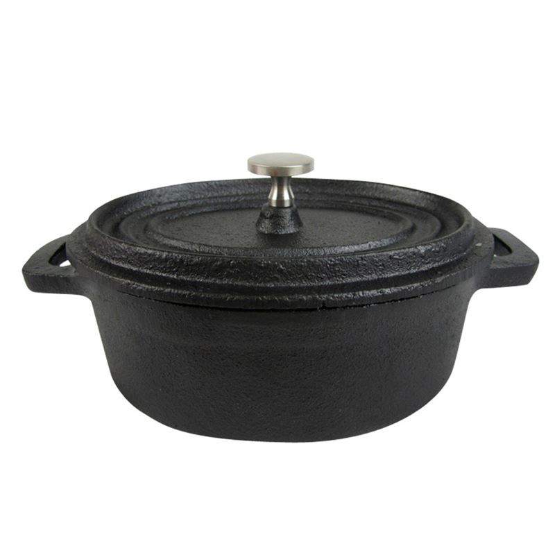 Mini-cocotte en fonte ovale avec couvercle 15.2 cm x 6 Garcia de Pou - 198.63