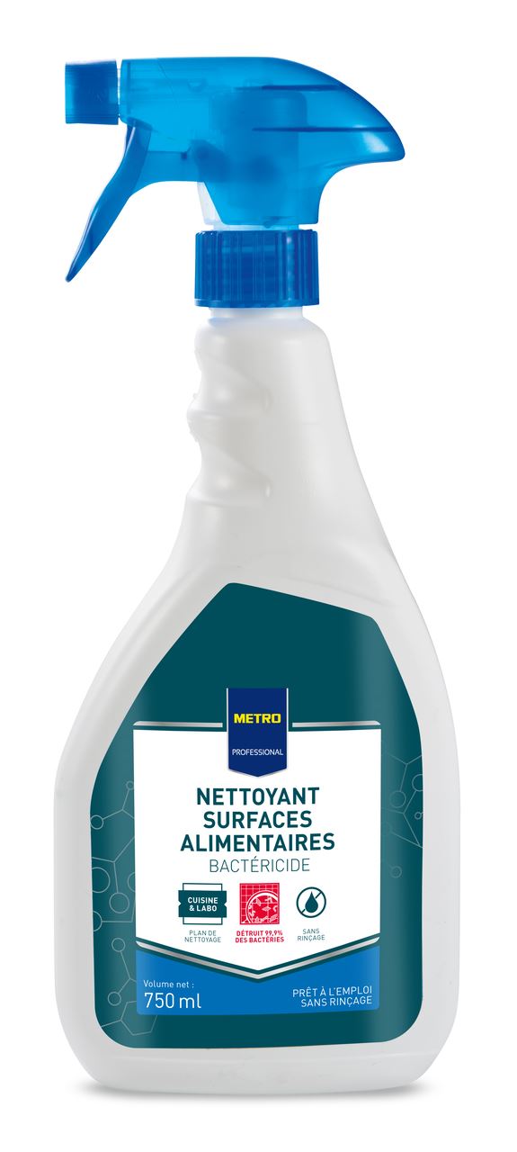 Nettoyant surfaces alimentaires bactéricide 750 ml