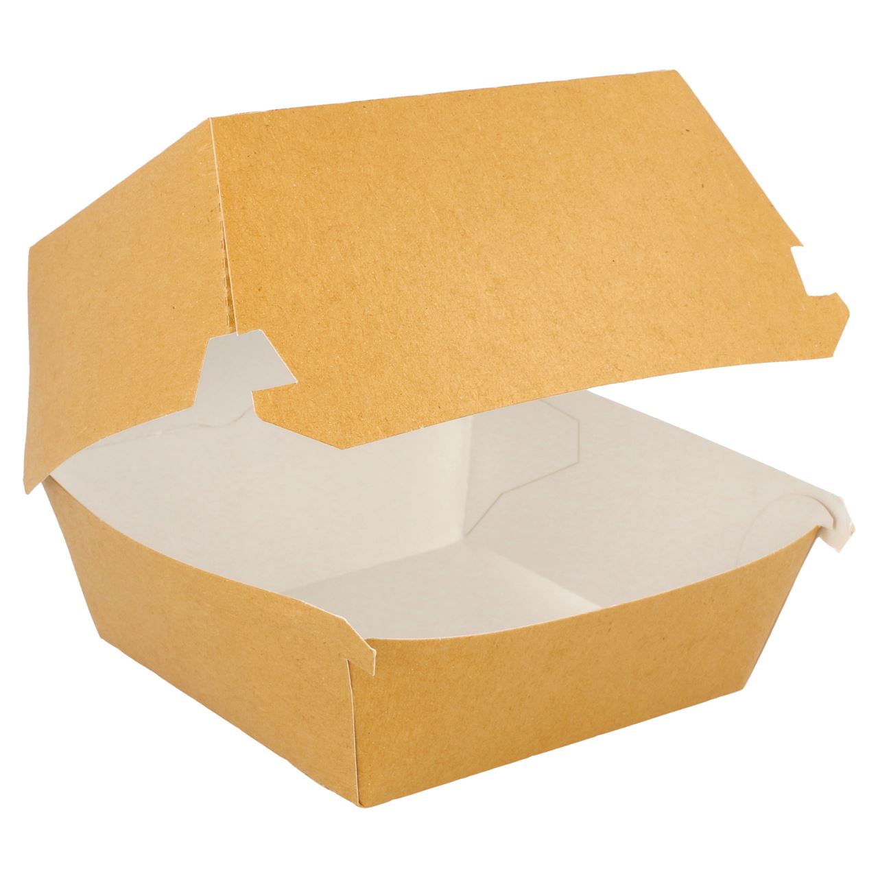 Boîte à hamburger Jumbo kraft 15.5 x 14.5 x 9.5 cm x 50 Garcia de Pou - 098.51