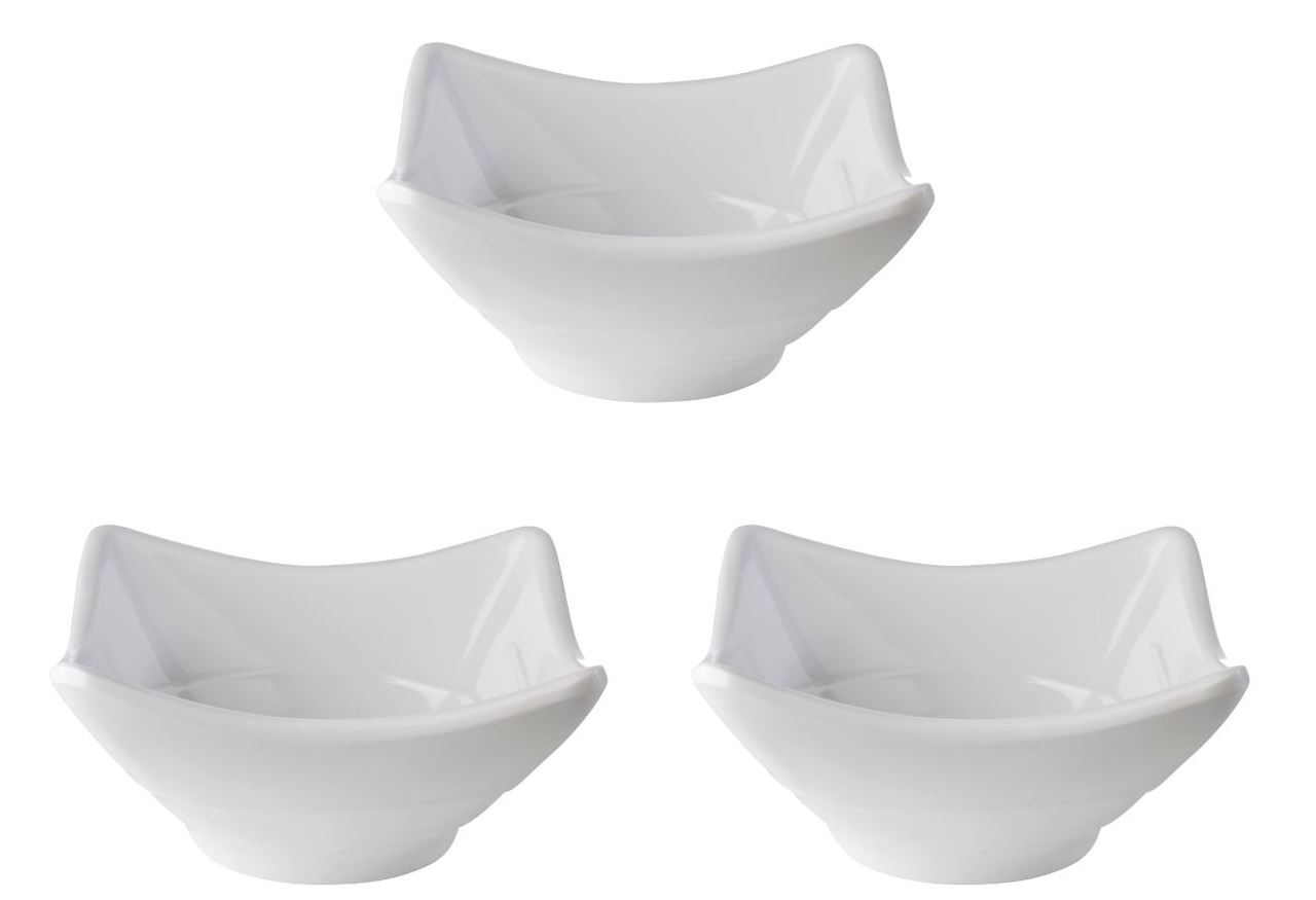 Mini coupelle mélamine carré blanc 8 x 8 cm x 3