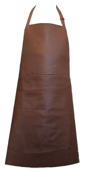 Tablier bavette cuir marron Oury