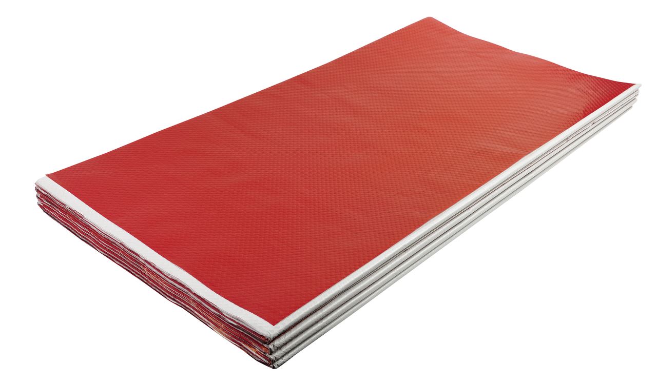 Nappe papier gaufré satiné rouge 60 x 60 cm x 250 Cogir