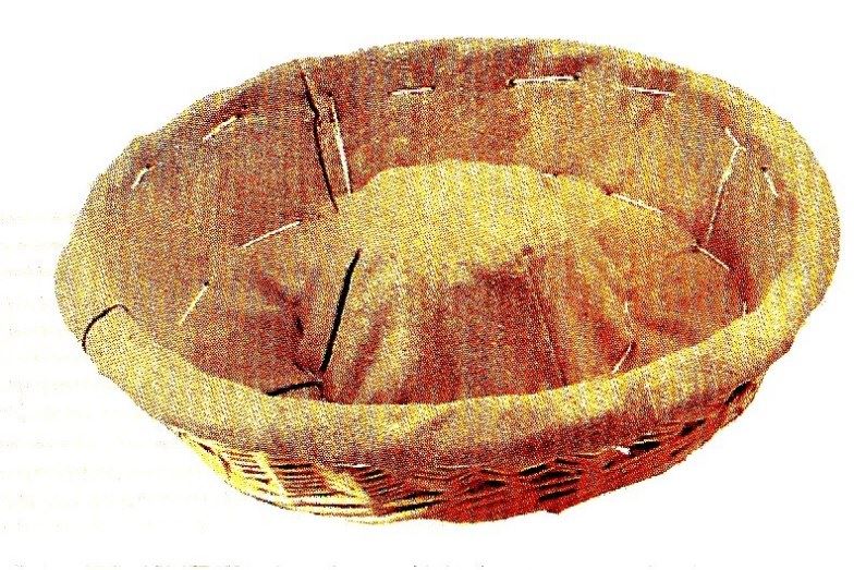 Banneton osier couronne entoilé 3 livres 36 x 8.5 cm Vannerie de Villaines - 320.3 00