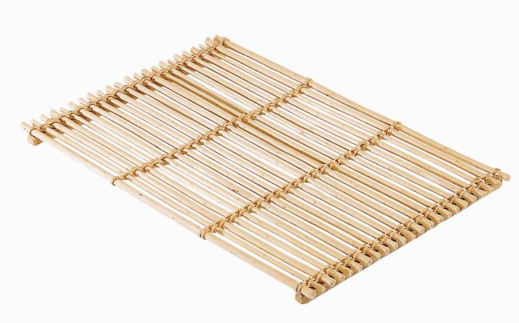 Grille viennoiserie osier sur tasseaux hêtre 40 x 40 cm x 2 Vannerie de Villaines - 391.40 00