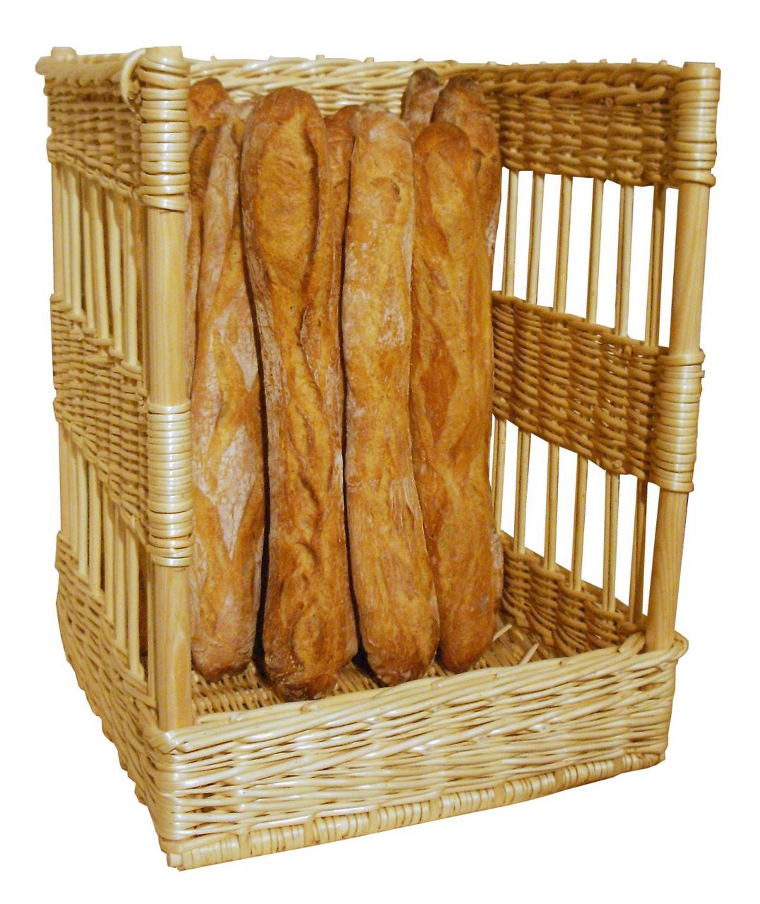 Présentoir à pain osier debout 50 x 50 x 65 cm Vannerie de Villaines - 701.50 00
