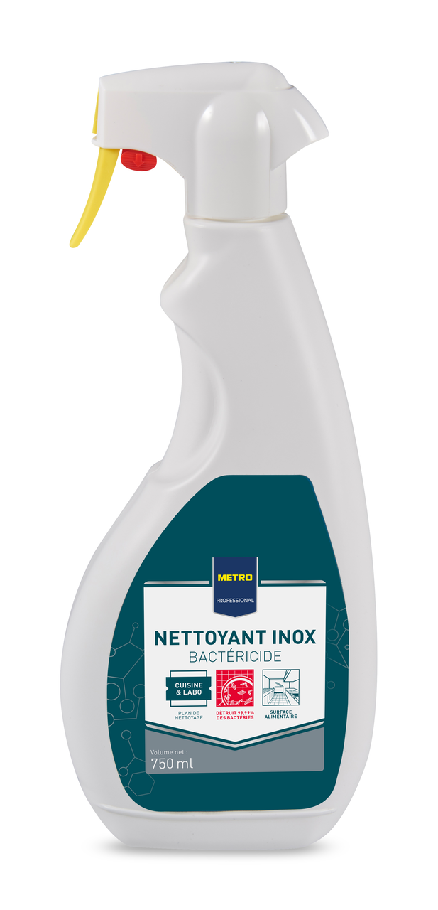 METRO PROFESSIONAL Nettoyant inox bactéricide 750 ml