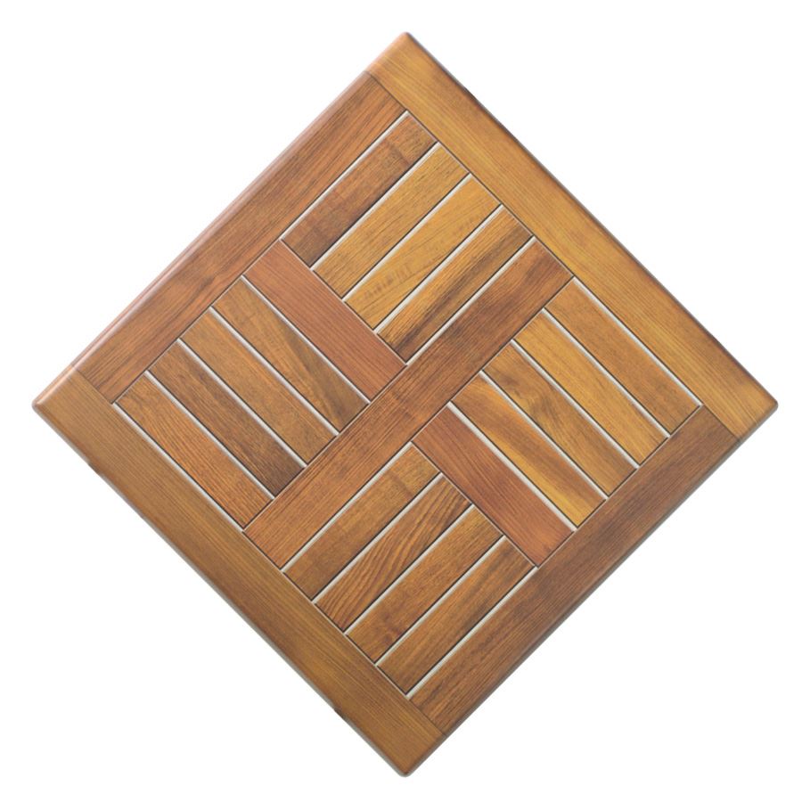 Plateau de table Pod birman teak 70 x 70 cm SM France - 007685