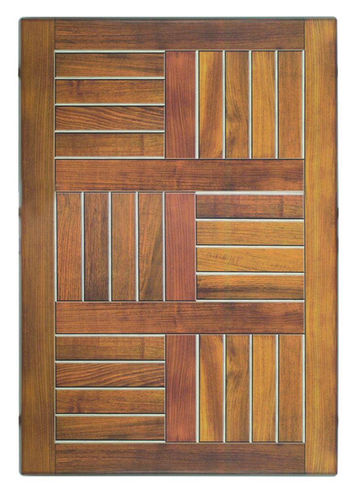 Plateau de table Pod birman teak 110 x 70 cm SM France - 011171