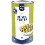 METRO Chef Olives vertes dénoyautées calibre 30/33 boîte 5/1 - 4 kg