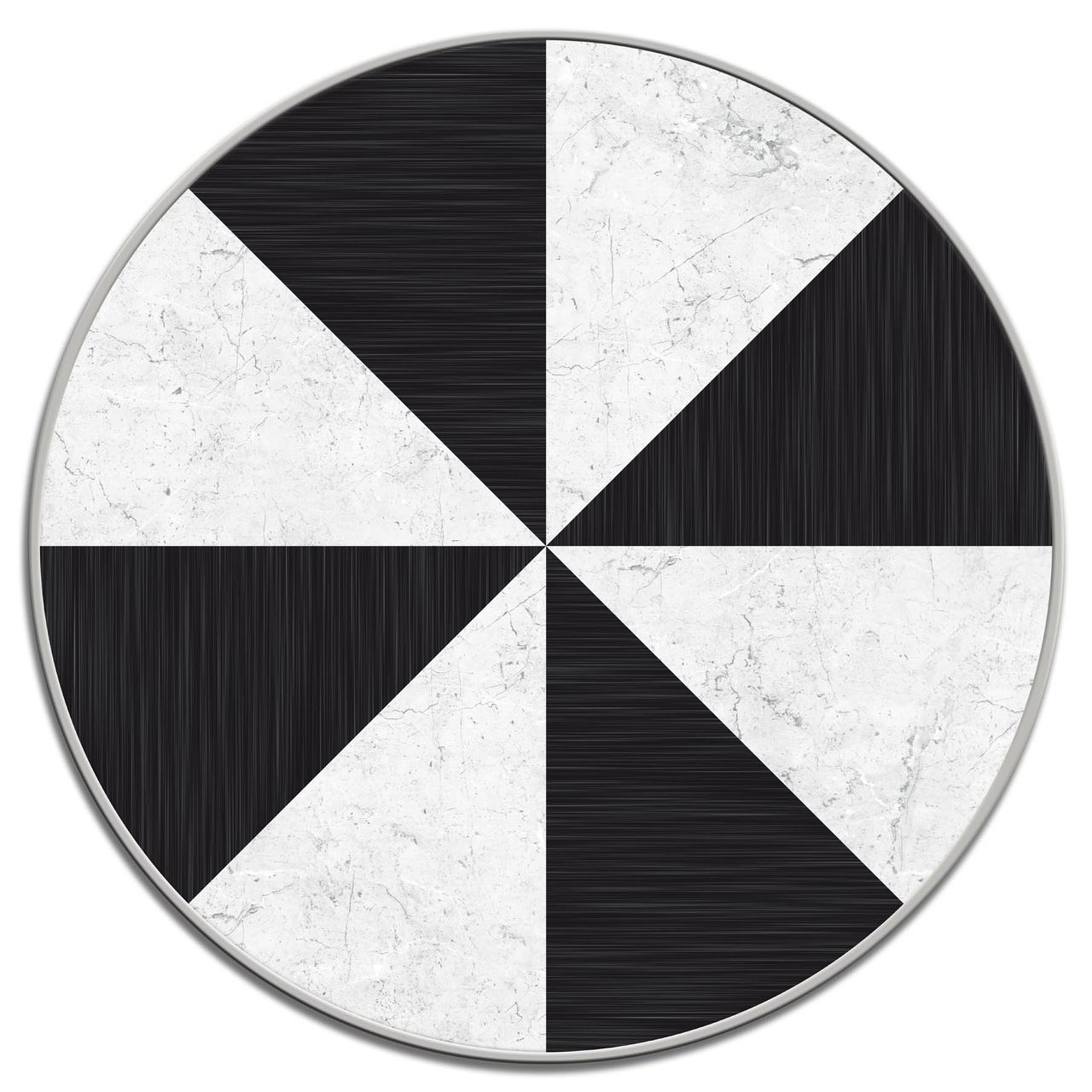 Plateau de table Pod art deco Diam.60 cm cadre inox SM France - 059204