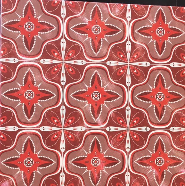 Plateau de table Pod faience rouge 80 x 80 cm SM France - 059816