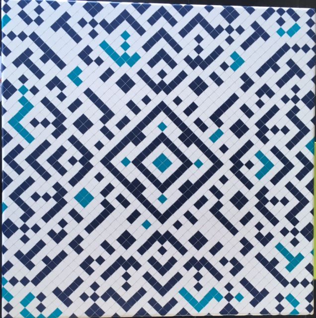 Plateau de table Pod mosaic bleu 60 x 60 cm SM France - 059744