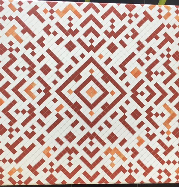 Plateau de table Pod mosaic rouge Diam.60 cm SM France - 059757